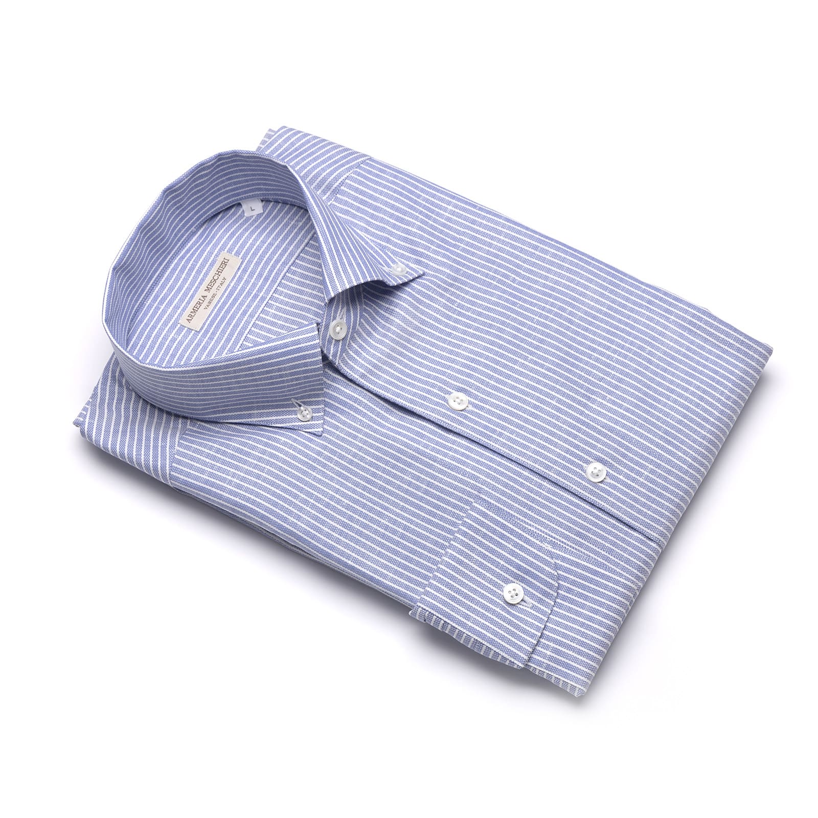 Button-down blue shirt