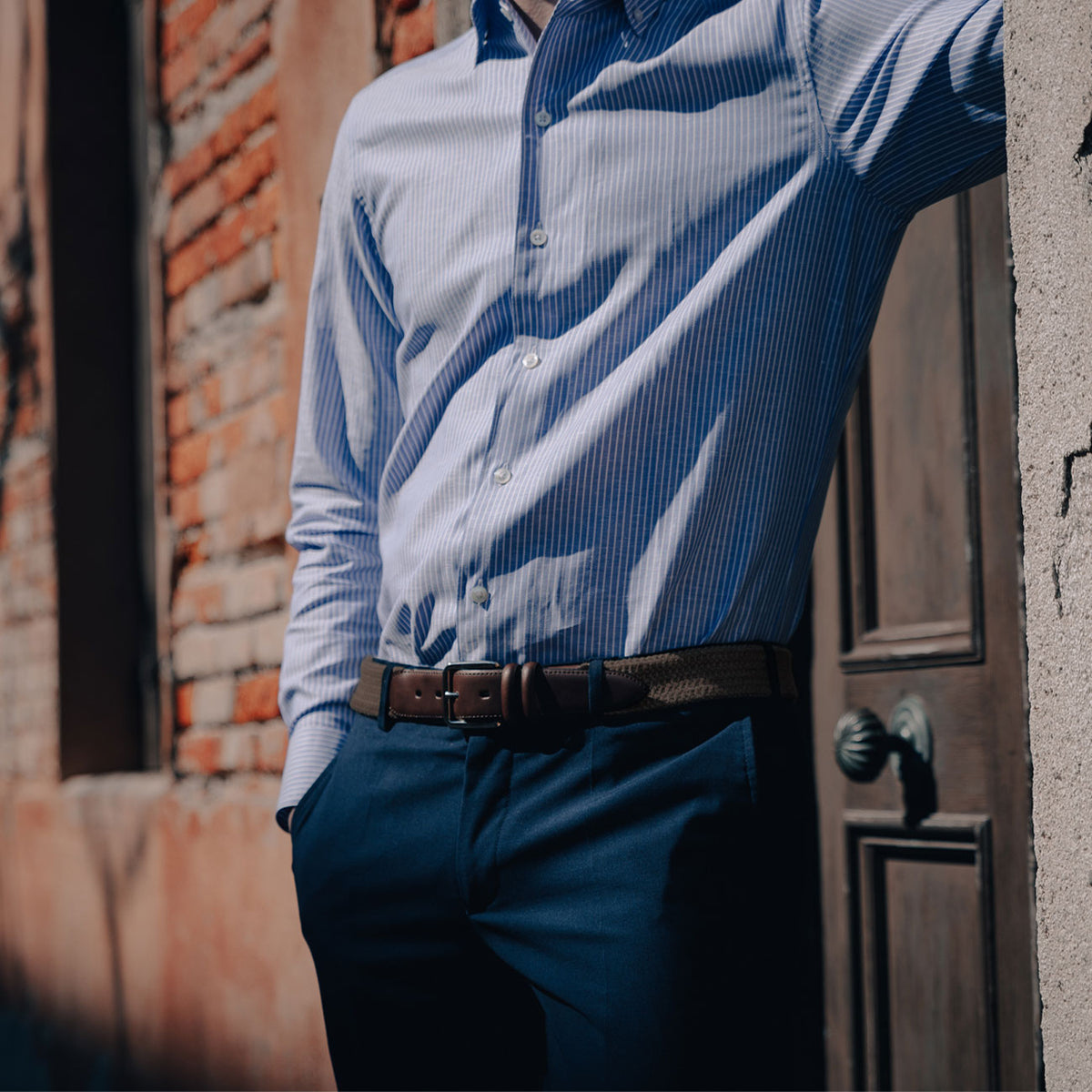 Linen & Leather marrone