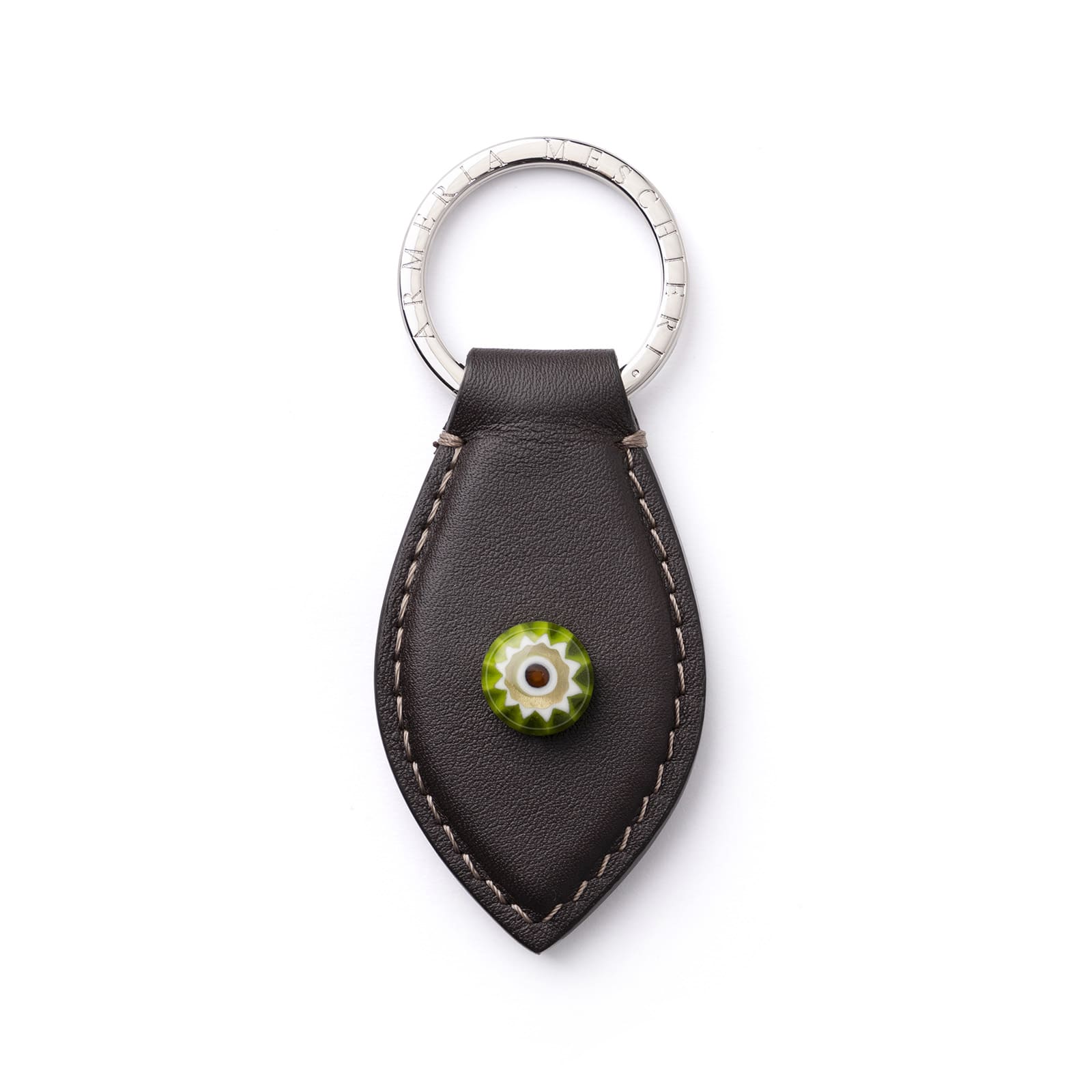 Keychain with emerald Murrina 100% made in Italy | Armeria Meschieri