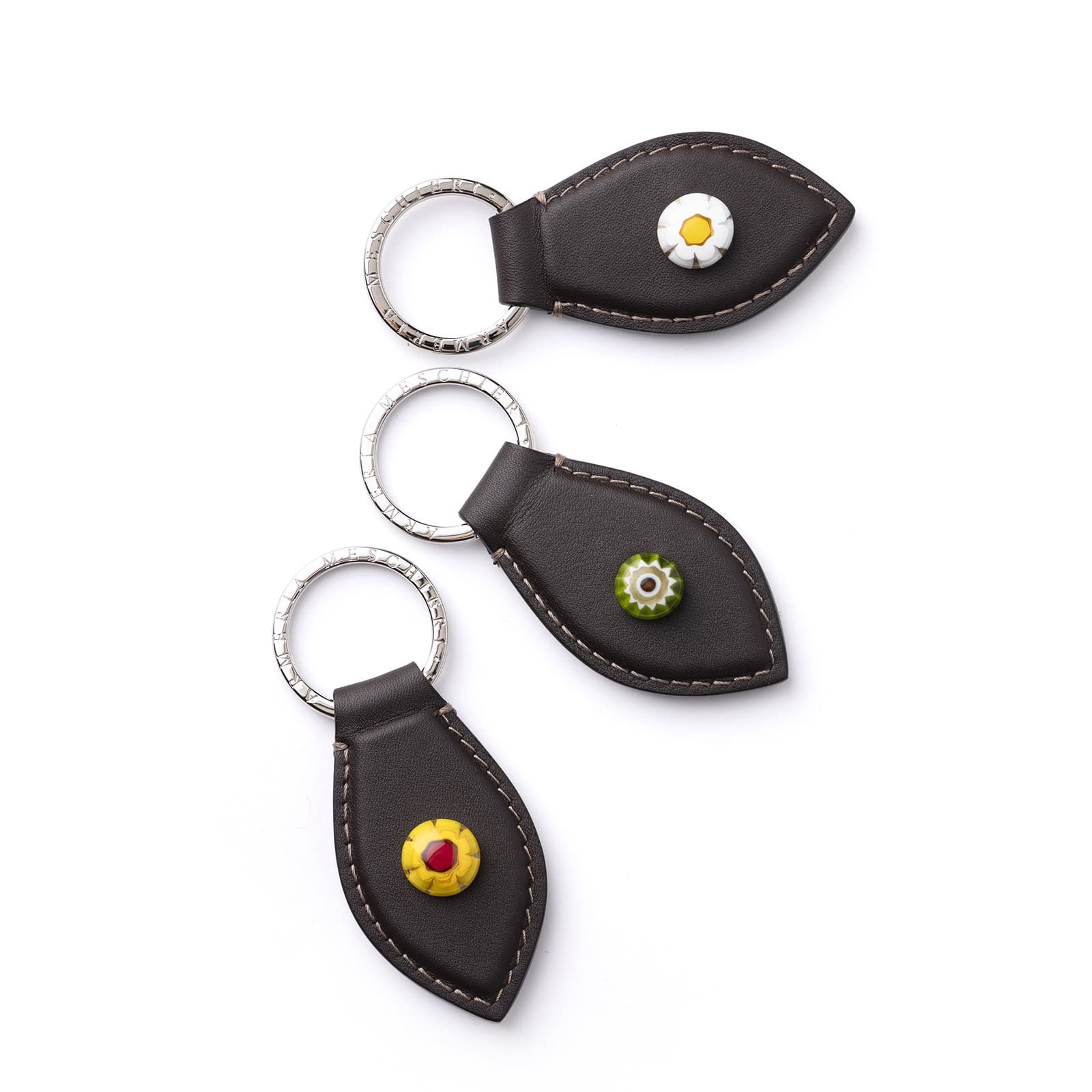 Keychain with white Murrina