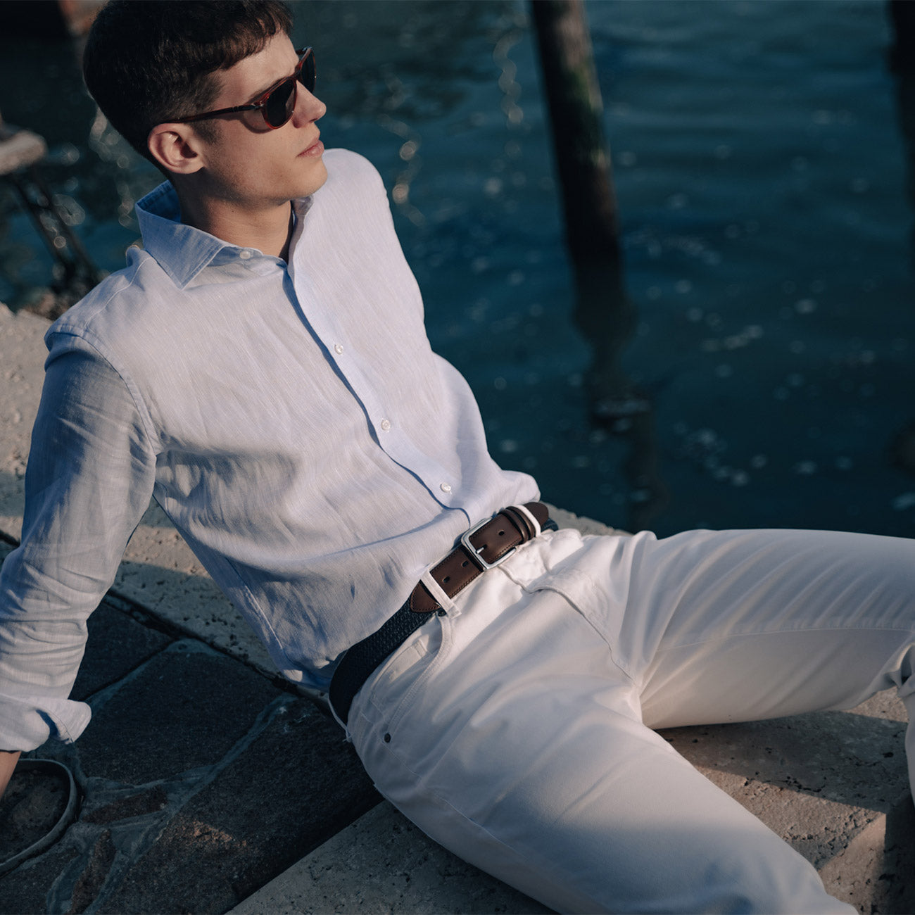 Linen & Leather blue