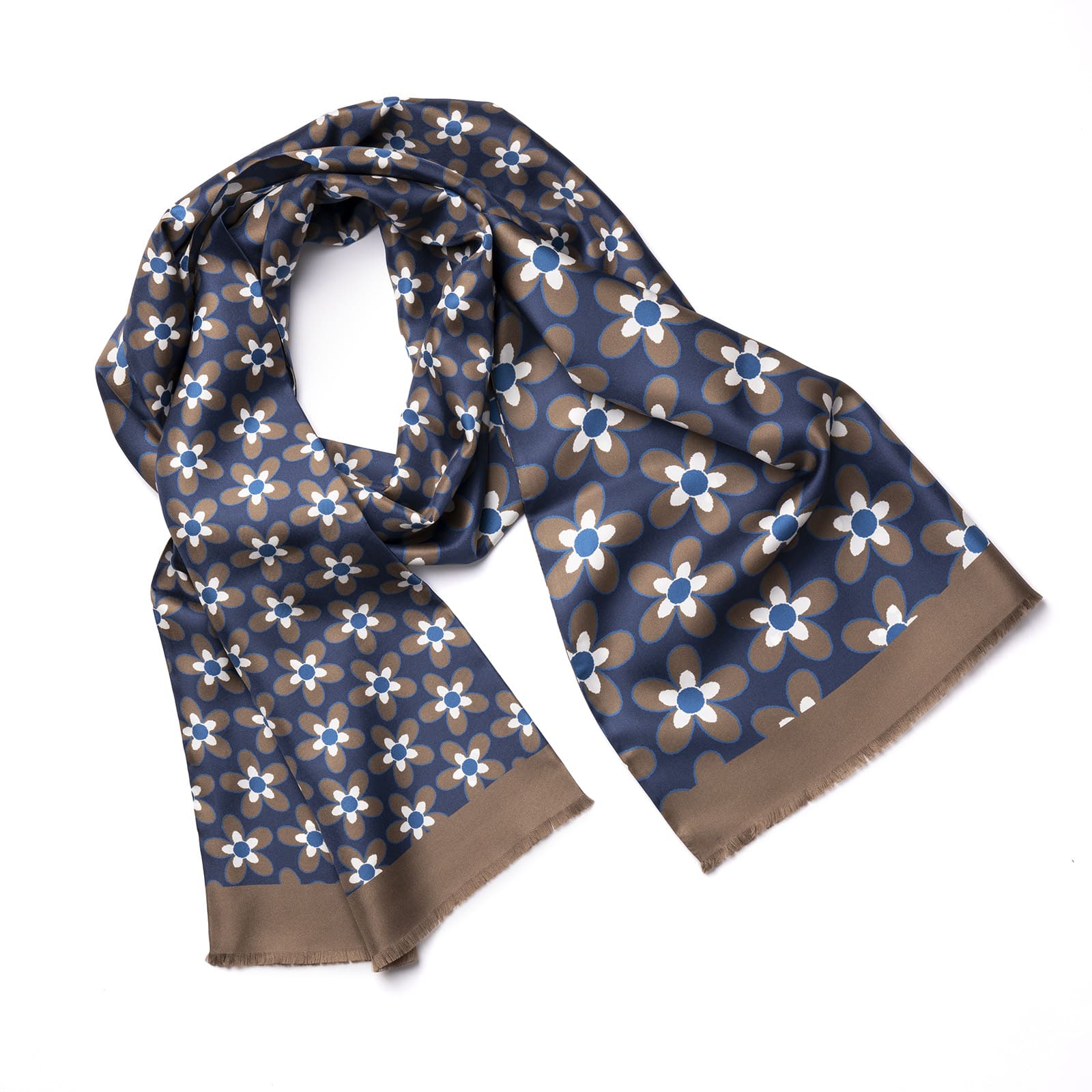 Blue silk Scarf