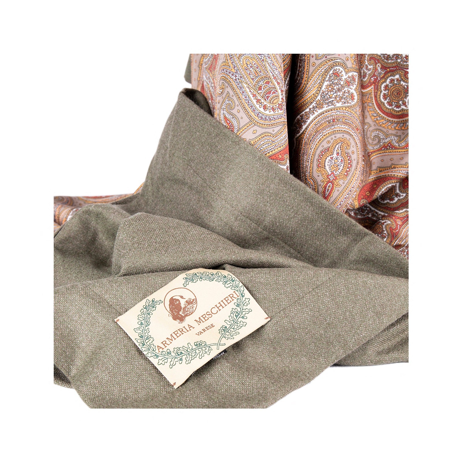 Plaid in seta e cashmere verde