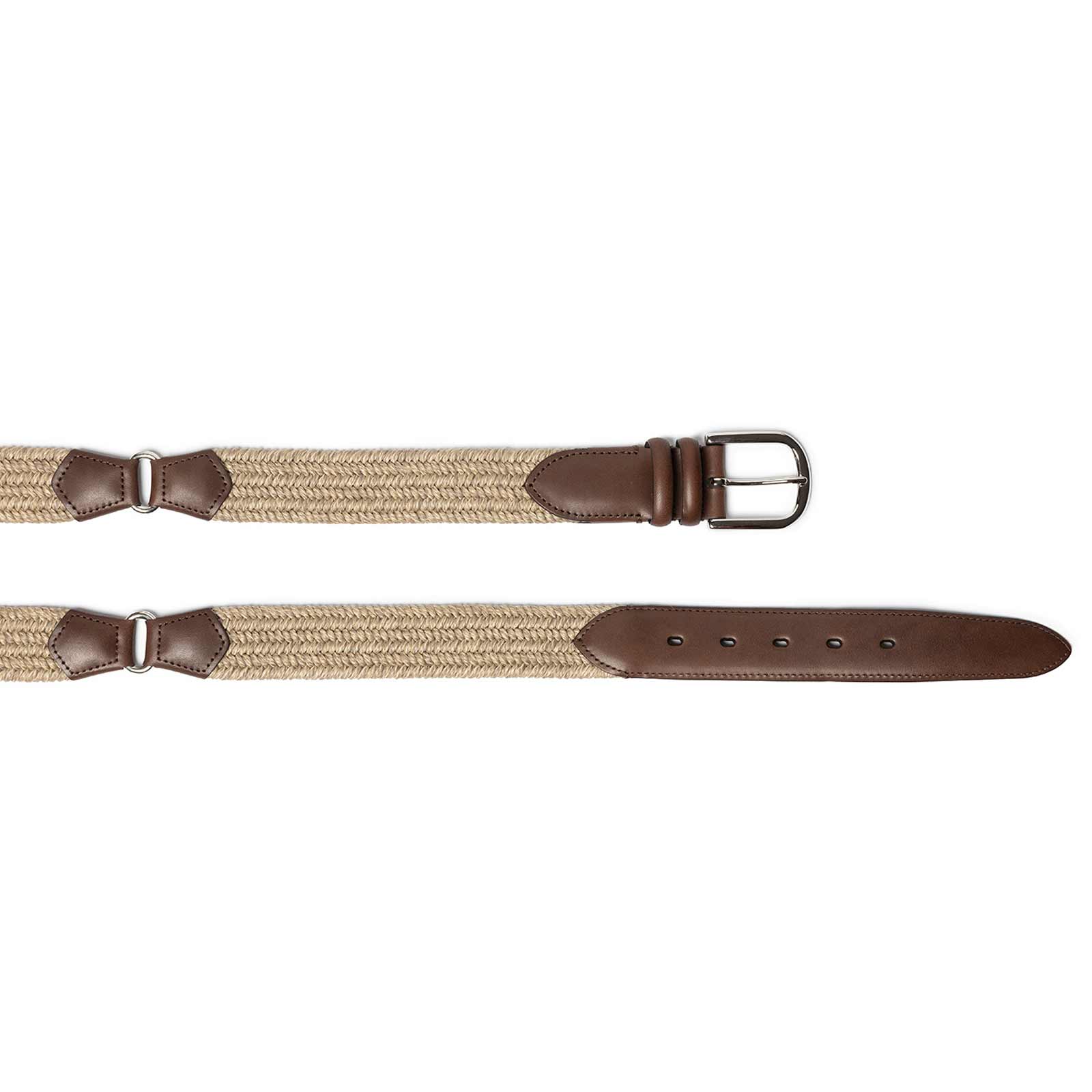 Horse in pelle e cotone beige