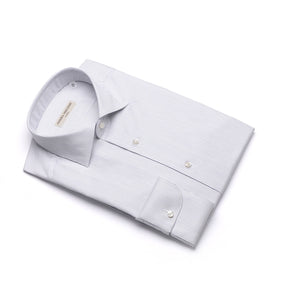 Camicia cotone bianca riga blu