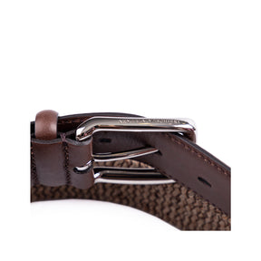 Wool & Leather brown belt - Armeria Meschieri