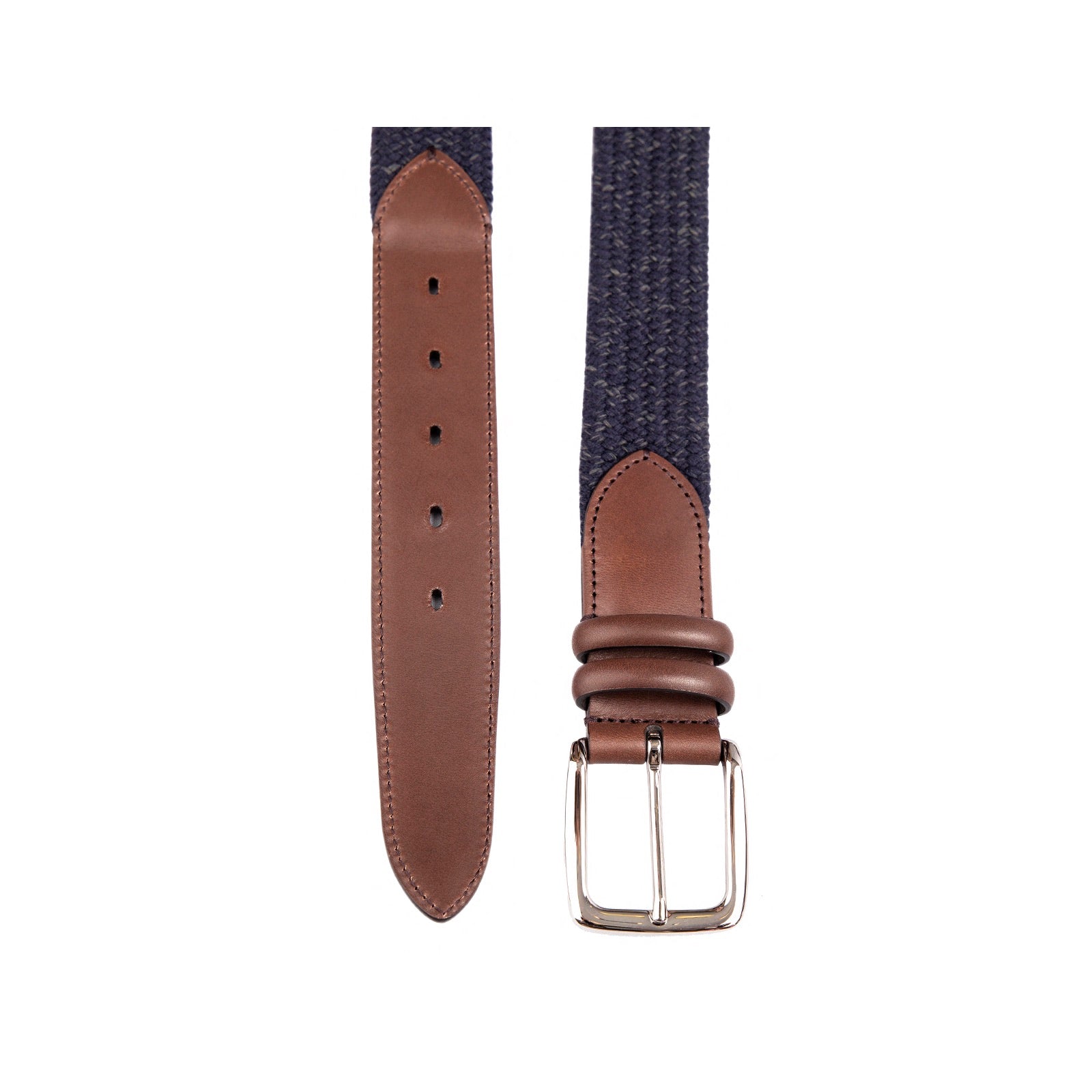 Wool & Leather blue belt - Armeria Meschieri