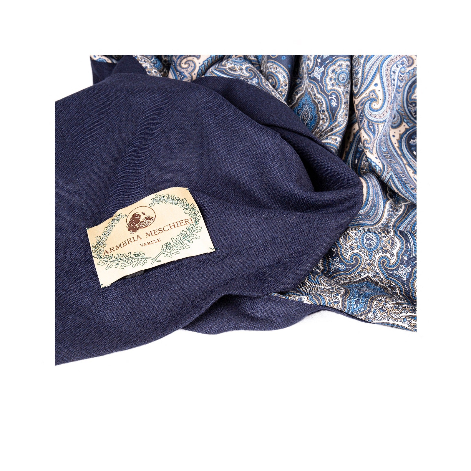 Plaid silk and cashmere blue